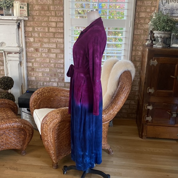 ADYSON PARKER TIE DYE PLUM TART COMBO BELTED DRESS 3X NEW - Picture 3 of 11